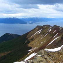 View to South with the Strait of Magellan